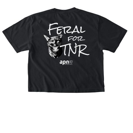 Feral for TNR, a Black Comfort Colors Boxy Tee