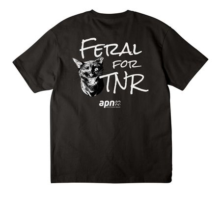 Feral for TNR, a Black Unisex Heavyweight Tee