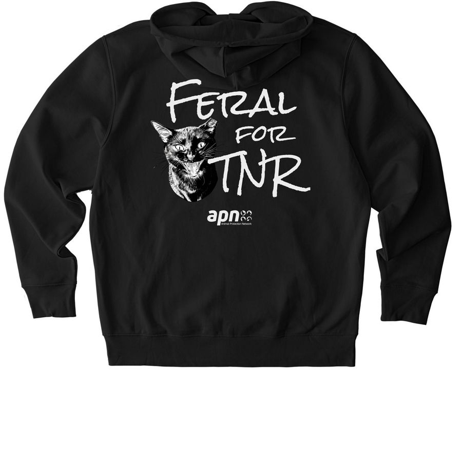 Feral for TNR, a Black Stanley/Stella Unisex Cultivator 2.0 Zip Up Pullover Hoodie