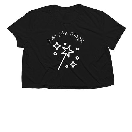 Just Like Magic, a Black Women?s Flowy Cropped Tee