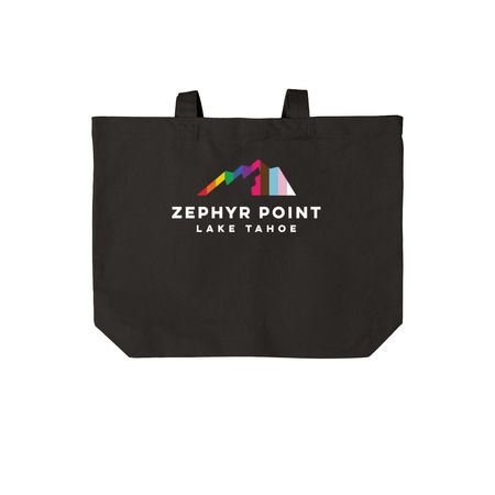 Zephyr Point's kin?dom Camp!, a Deep Black Cotton Canvas Tote Bag