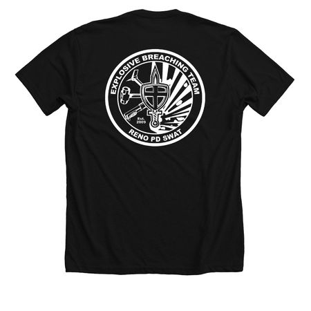 Echo Bravo, a Solid Black Blend Premium Unisex Tee (back-view)