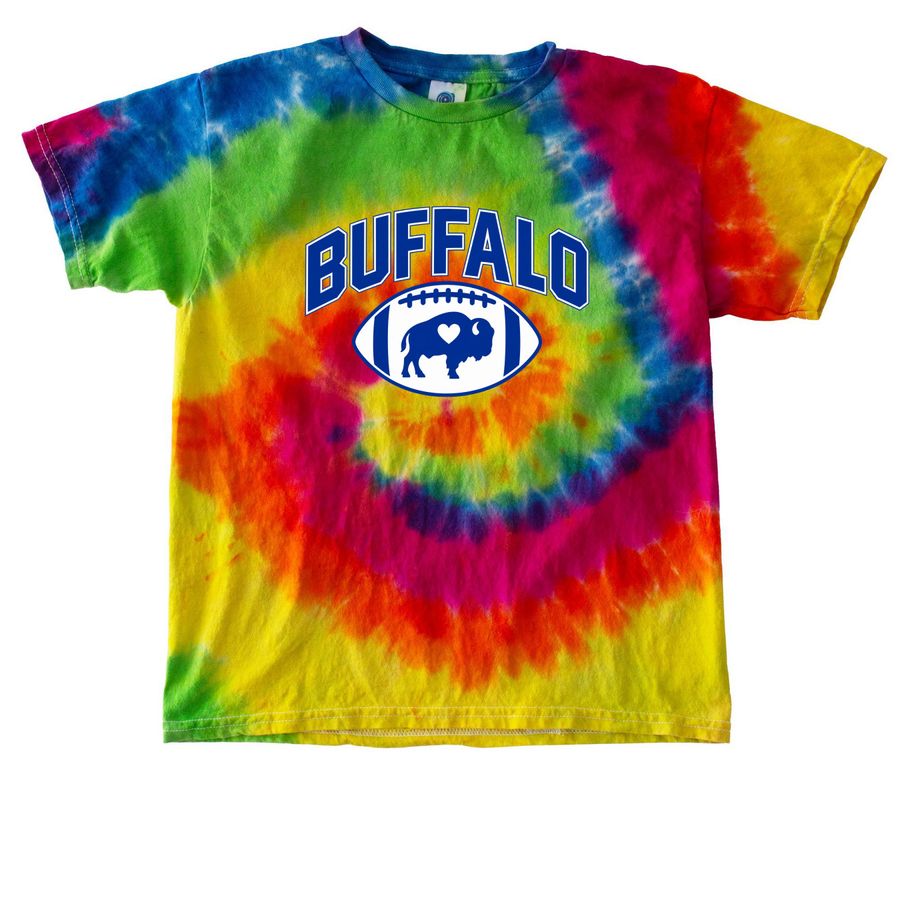 Buffalo Bills Tie Dye Shirt, a Moondance Youth Tie Dye Tee