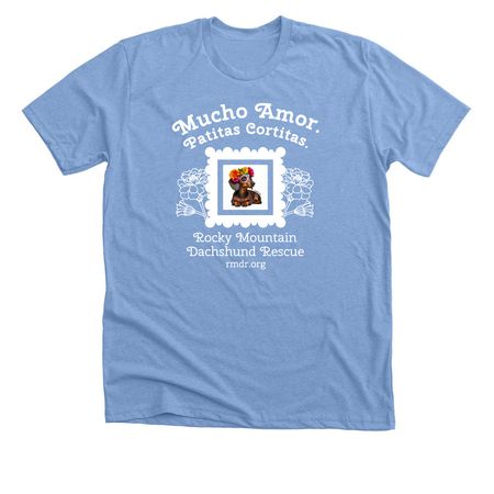 Mucho Amor., a Heather Carolina Blue Premium Unisex Tee