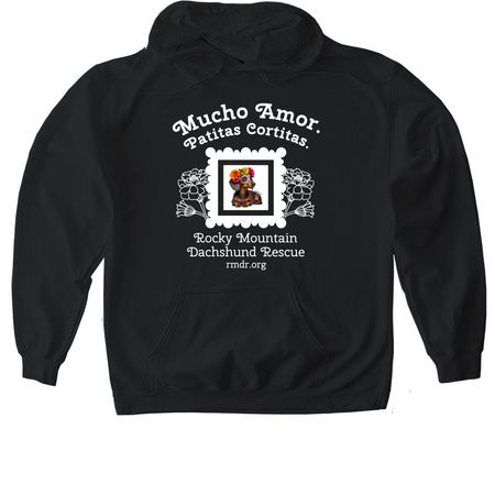 Mucho Amor., a Black Gildan Softstyle Pullover Hoodie