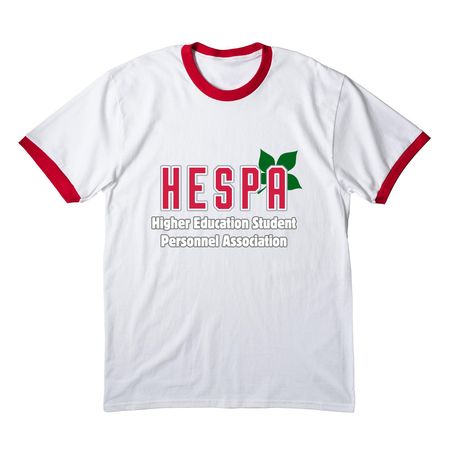HESPA Apparel&nbsp;, a White/ Red Cotton Ringer Tee