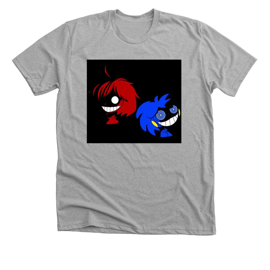 L & V, a Athletic Heather Premium Unisex Tee