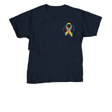 Pediatric Cancer Doesn't End in September, a Navy Youth Unisex Tee