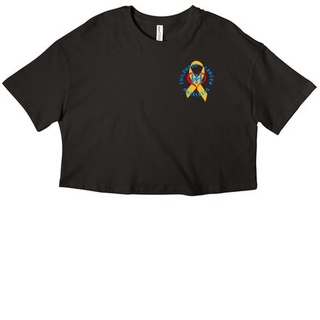 Pediatric Cancer Doesn't End in September, a Black Women?s Cropped Cotton Tee