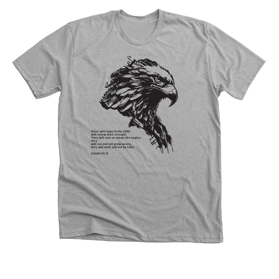 ISAIAH 40:31 Tee, a Athletic Heather Premium Unisex Tee