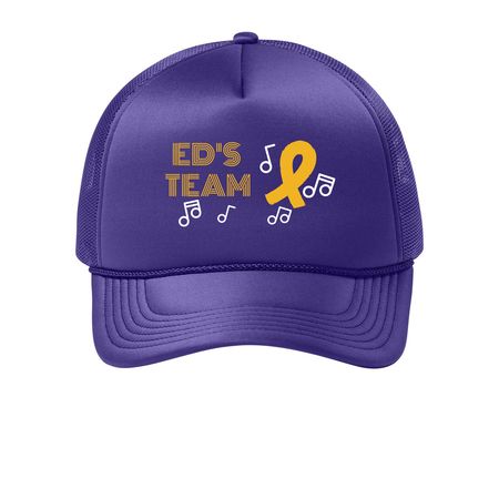 Ed's Team, a Prism Purple Printed Foam Trucker Hat