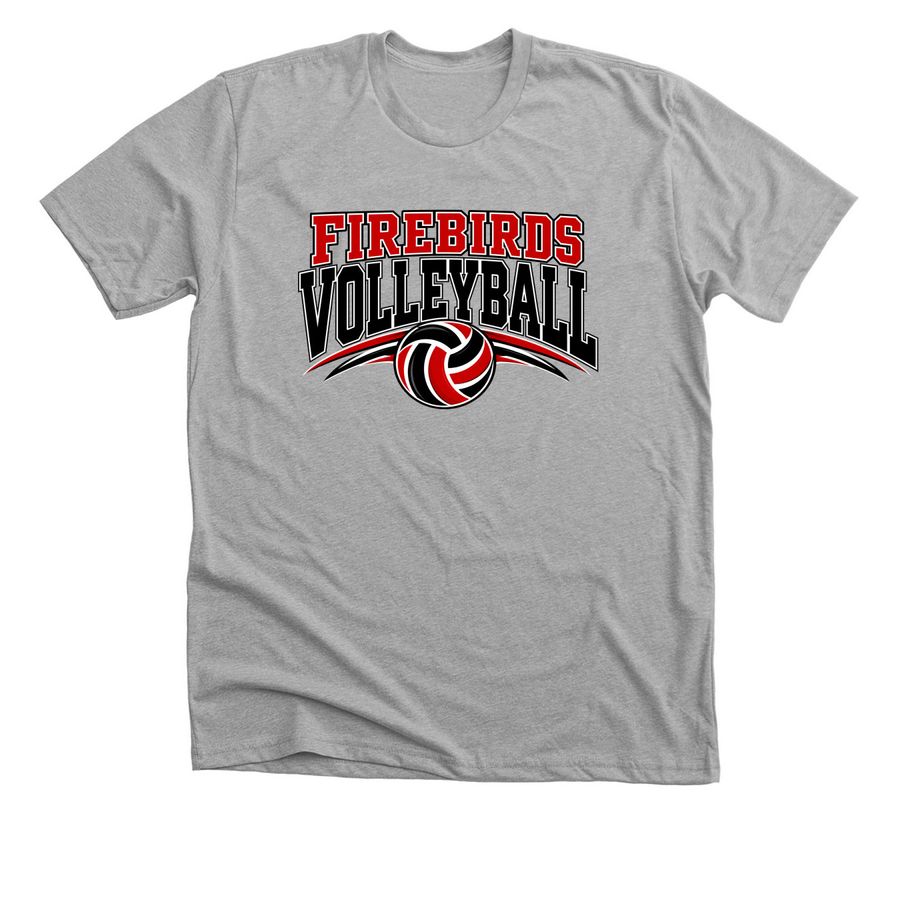 FIREBIRDS VOLLEYBALL, a Athletic Heather Premium Unisex Tee