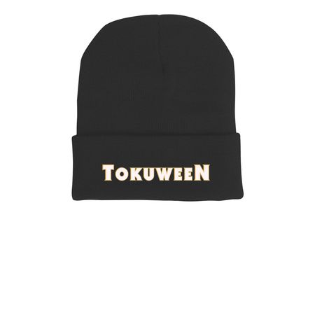 Tokuween Beanie, a Black Printed Cuffed Beanie