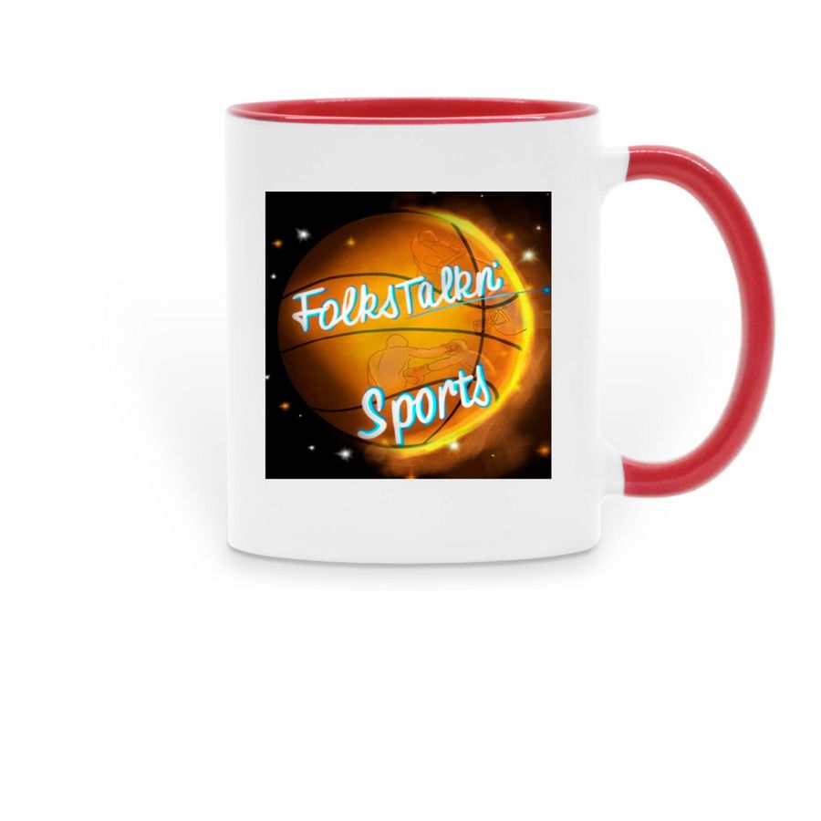 Folks Talkin' Sport mug, a Red Two-Tone Ceramic Mug