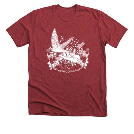 Swallow Set Free - White design, a Heather Canvas Red Premium Unisex Tee