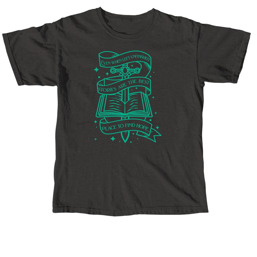 Stories Are the Best Place To Find Hope, a Pepper Comfort Colors Unisex Tee