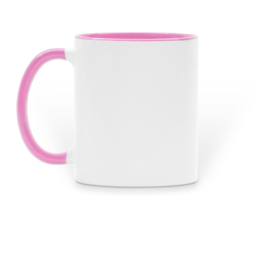 Dispatch & Control&nbsp;, a Pink Two-Tone Ceramic Mug (back-view)