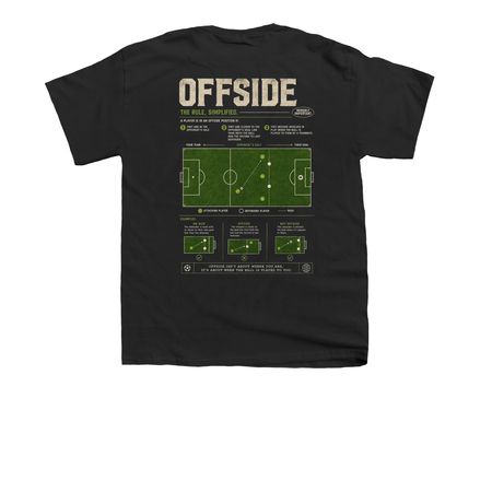 What's Offsides?, a Black Youth Unisex Tee