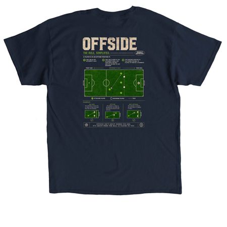 What's Offsides?, a Navy Classic Unisex Tee