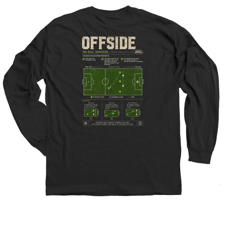 What's Offsides?, a Black Classic Long Sleeve Tee