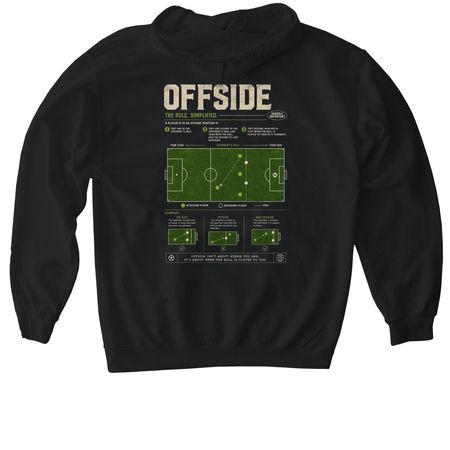 What's Offsides?, a Black Gildan Softstyle Pullover Hoodie