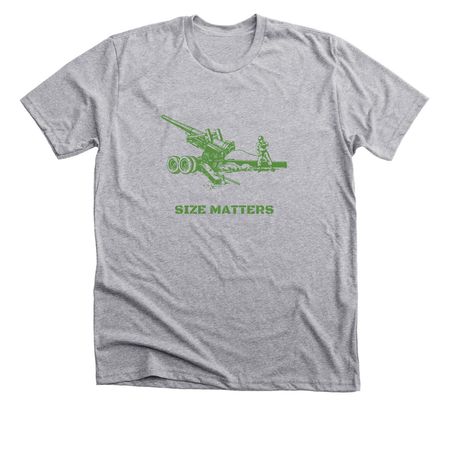 Size Matters, a Athletic Heather Premium Unisex Tee