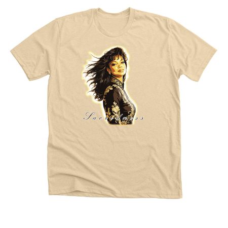 Sacredness of the Female, a Heather Soft Cream Premium Unisex Tee