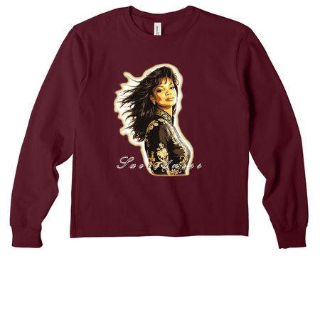 Sacredness of the Female, a Maroon Youth Heavyweight Long Sleeve Tee
