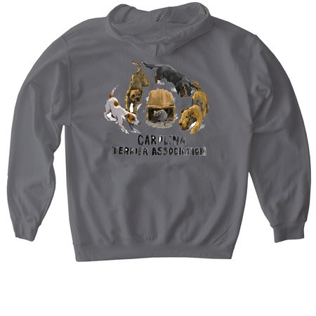 Carolina Earthdog, a Charcoal Gildan Softstyle Pullover Hoodie