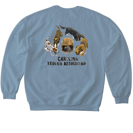 Carolina Earthdog, a Stone Blue Softstyle Crewneck Sweatshirt