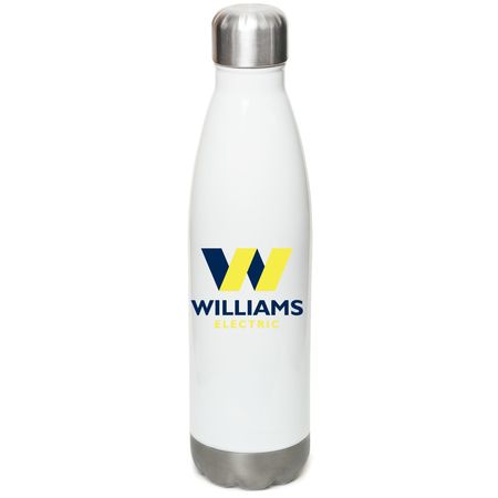 Williams Electric Drinkware, a White Stainless Steel Water Bottle