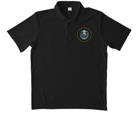 JTC DIVISION (Logo), a Black Unisex Performance Polo
