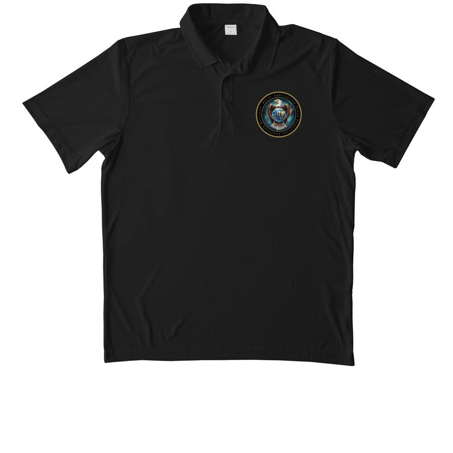 JTC DIVISION (Logo), a Black Unisex Performance Polo