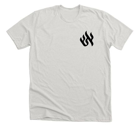 Flame & Vision Statement T-Shirt, a Heather Cement Premium Unisex Tee