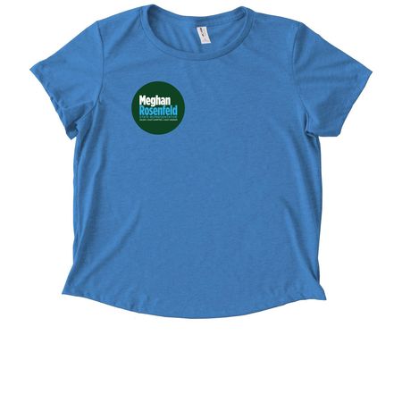 Faux pin&nbsp;, a Azure Blue Allmade Eco Triblend Women?s Scoop Neck Tee