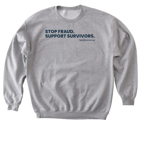 Stop Fraud. Support Survivors. - Light, a Sport Grey Softstyle Crewneck Sweatshirt