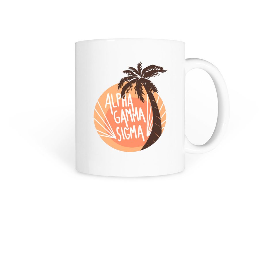 AGS "Tropical" Mug, a White Coffee Mug