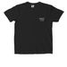 Root 120 - Pocket Tee White Logo, a Black Comfort Colors Pocket Tee