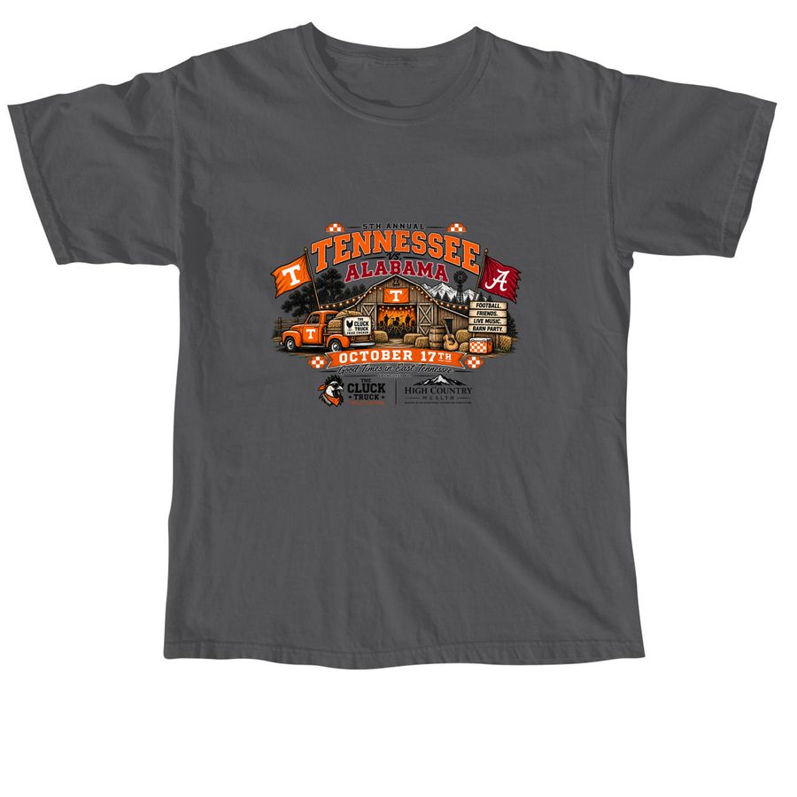 5th Annual Tennessee vs. Alabama Barn Party&nbsp;, a Pepper Comfort Colors Unisex Tee