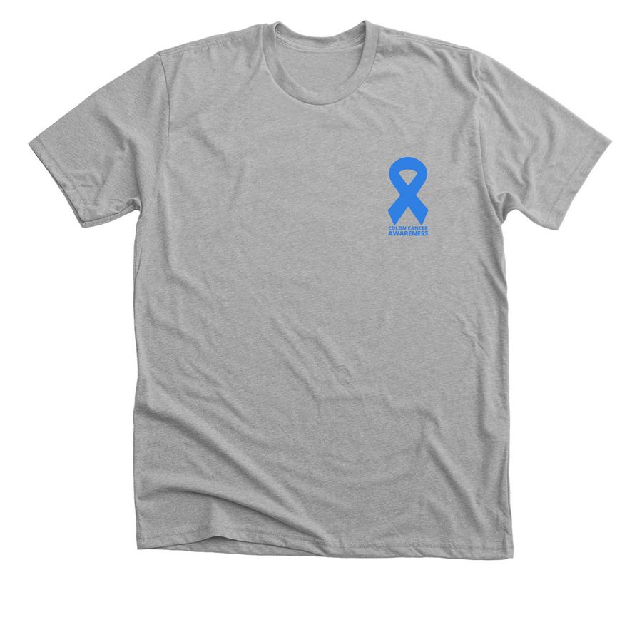 Colon Cancer Awareness, a Athletic Heather Premium Unisex Tee