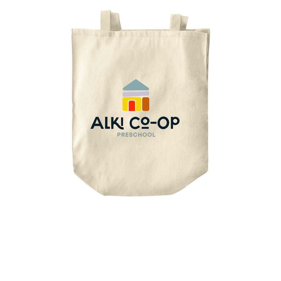 Alki Co-op Tote Bag, a Natural Over-the-Shoulder Shopping Tote Bag