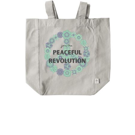 Peaceful Revolution&nbsp;, a Natural Recycled Cotton Tote Bag