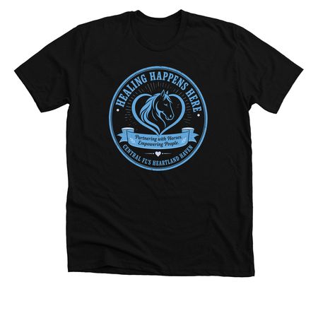 Heartland Haven - Healing Happens Here No. 2, a Solid Black Blend Premium Unisex Tee