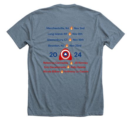 LIT 2024, a Heather Slate Premium Unisex Tee (back-view)