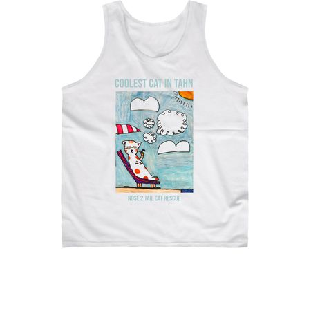 Coolest Cat in Tahn - Cecilia, a White Classic Unisex Tank Top