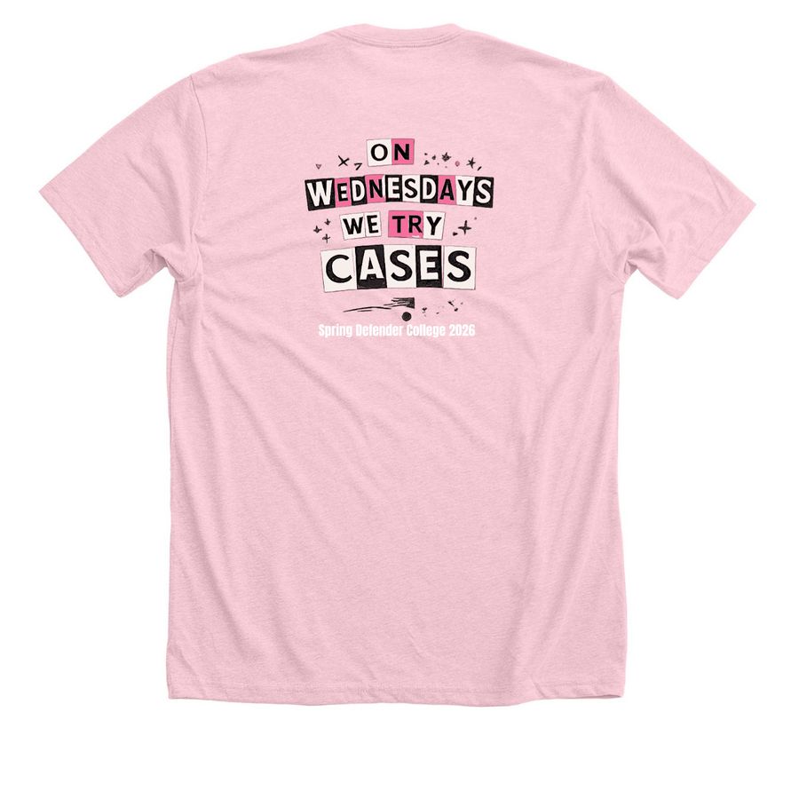 PDs are so fetch, a Heather Pink Premium Unisex Tee (back-view)