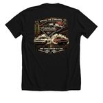 Drag Racing, a Solid Black Blend Premium Unisex Tee (back-view)