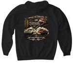 Drag Racing, a Black Gildan Softstyle Pullover Hoodie (back-view)