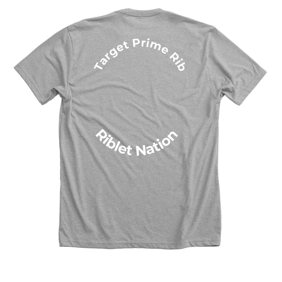 Riblet Nation, a Athletic Heather Premium Unisex Tee (back-view)