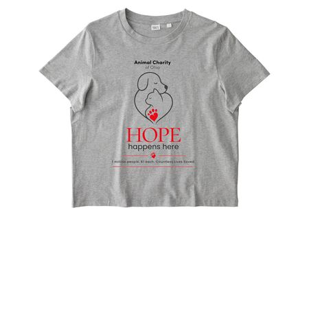 Hope Happens&nbsp; Here, a Cool Heather Grey Stanley/Stella Women?s Stella Muser Tee